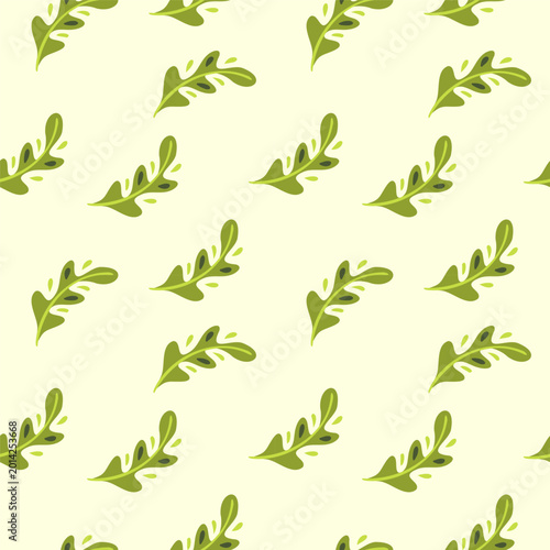 Seamless primitive clumsy pattern with a leaf