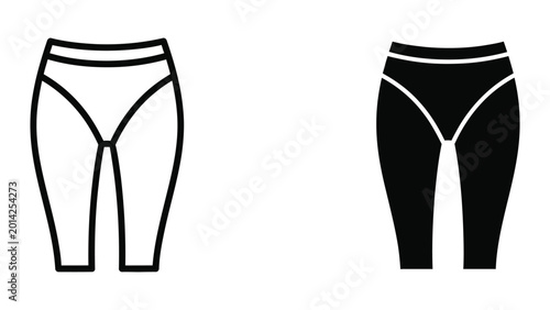 Fotografía Black and white bikini bottoms illustration
