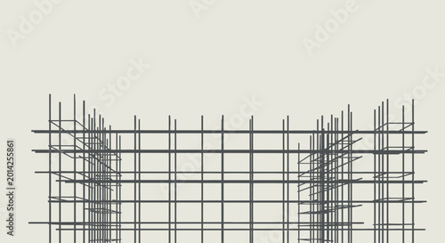 Cuadro en lienzo Close up of metal grid fence.