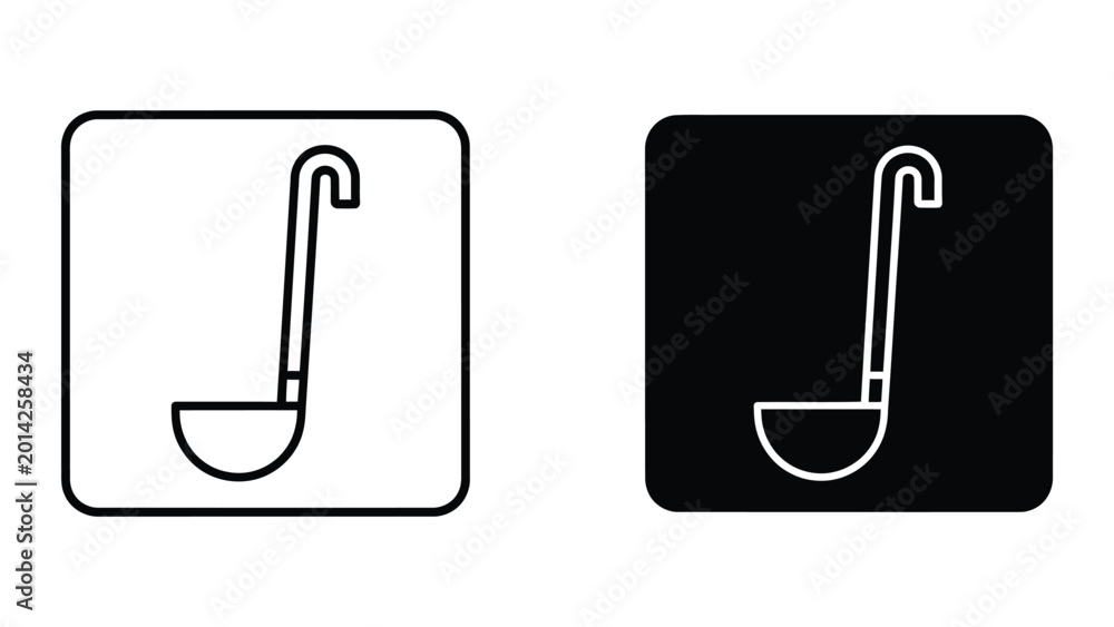 Fototapeta premium Minimalist hook and eyelet vector icon on black background