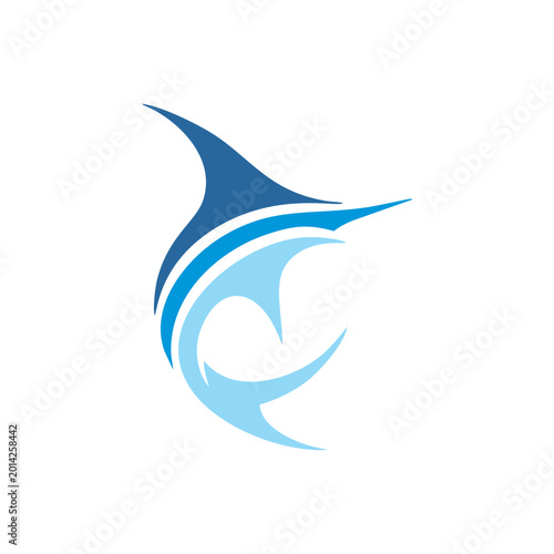 Modern marlin fish icon set in clean style. Suitable for app UI, web design, interface and digital product use.