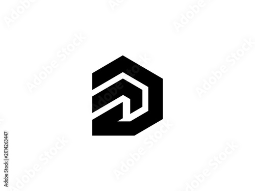 Free Download real estate logo brand letter icon D black - GFXLoad