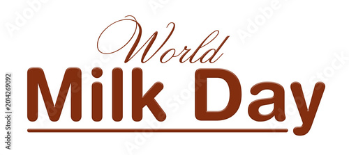 World Milk Day Poster Typography PNG Design