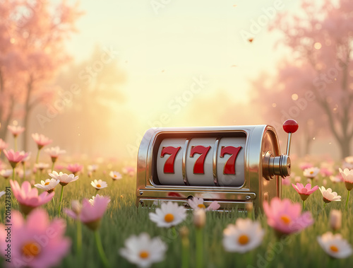 3d slot machine with 777 in casino vibes
