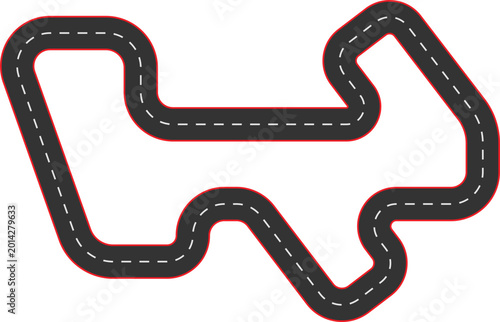 Toy Car Race Track, Circuit Illustration