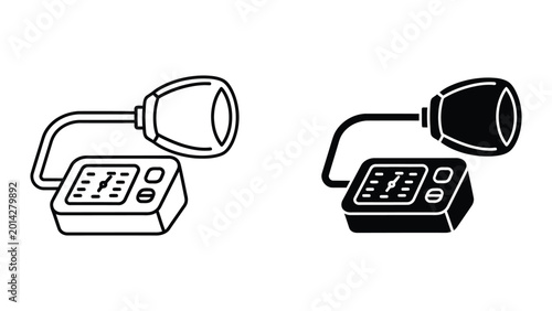 Photos Vintage desk phone with lamp attachment illustration