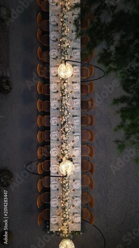 Stunning wedding table setup