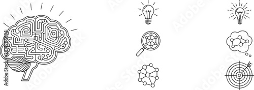 Fotografía Innovative thinking and problem solving icons