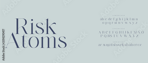 Elegant risk atoms modern typography design