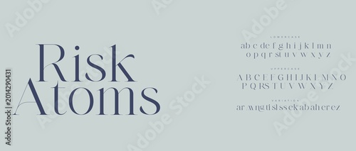 Elegant risk atoms modern typography design