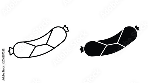 Photos Simple black and white bending elastic band icon