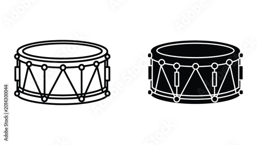 Tableau sur toile Two snare drums with different colored drumheads