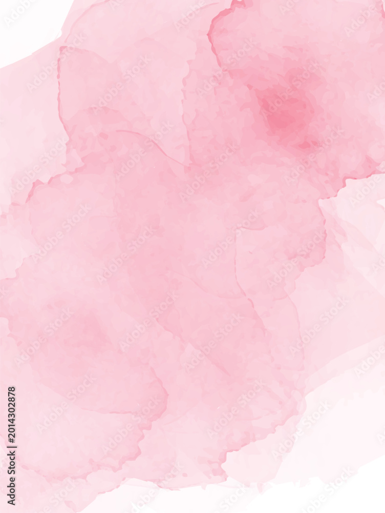 Fototapeta premium Soft Pink Watercolor Abstract Background with Blush Floral Wash Texture, Translucent Painted Layers, Gentle Paper Grain, Romantic Pastel Mood, and Elegant Creative Stationery Design Space