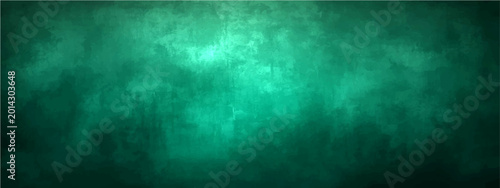Bild auf Leinwand Vector Abstract green grunge background, texture of surface dark vignette