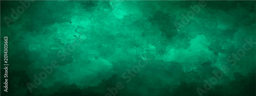 Canvastavla Vector Abstract emerald green watercolor with ink blotches, evoking depth and texture with ethereal aesthetics