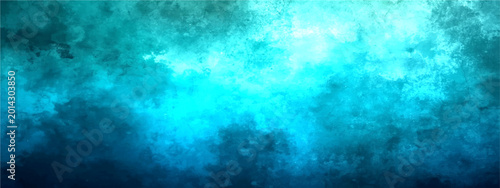 Bilde på lerret Vector Abstract ocean water in shades of turquoise, cerulean and azure with a dreamy artistic effect and water color style