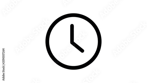 Schilderij op canvas Simple Clock Icon Vector Illustration Design