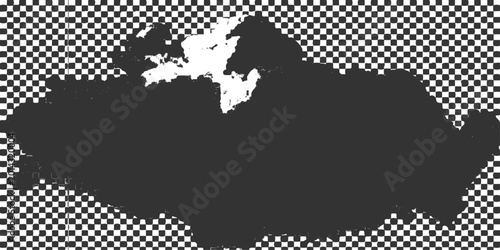 Fotografie Silhouette of a Woman with Mosaic World Map Design