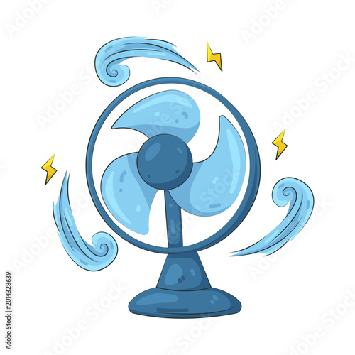 Fotografija Illustration of a Fan with Air Current