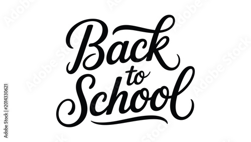Fotografie Back To School Elegant Hand Lettering Typography Education Calligraphy Quote Des