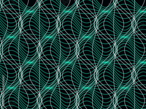 Glowing Neon Grid Wave Abstract Cyberpunk Background Art