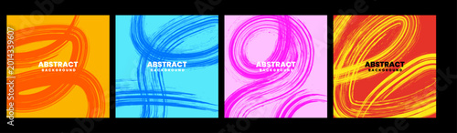 Abstract swirl patterns in bold colors for digital backgrounds and covers. Abstract background illustration, energetic, artistic, creative template movement explosion splatter