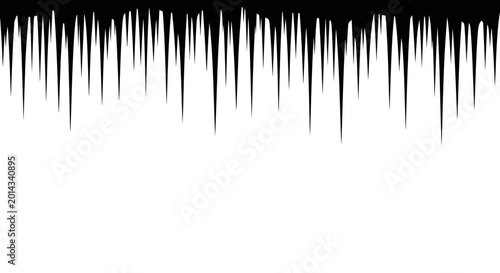 Tableau sur toile Abstract black and white sound wave pattern on clean background audio waveform i