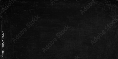 Tableau sur toile Dark Black Grunge Concrete Texture Background, High Quality Abstract Cement Wall