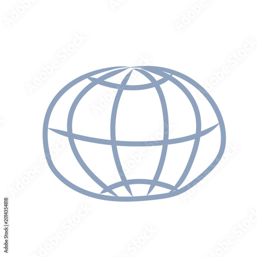 Earth sign symbol travel ui mascot logo icon doodle