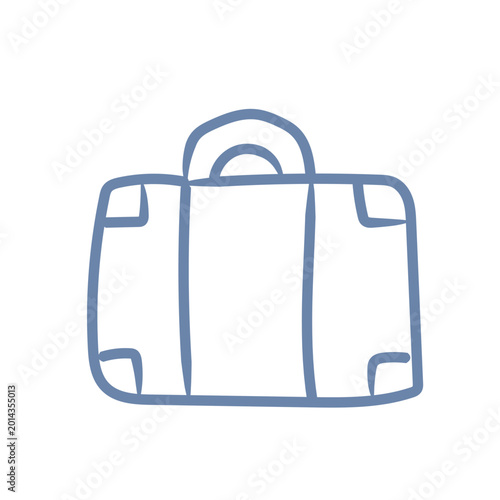 Suitcase  luggage sign symbol travel ui mascot logo icon doodle