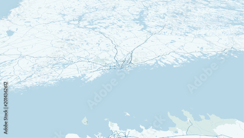 Tableau sur toile Modern minimalist vector map of Helsinki, Finland