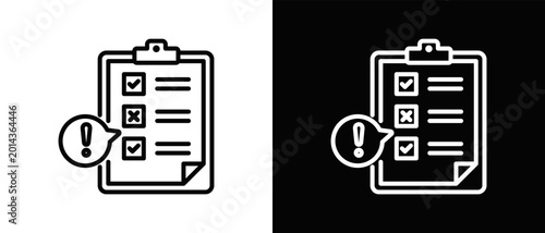 Disciplinary Action Icon Vector Illustration with Black And White Background For Design.