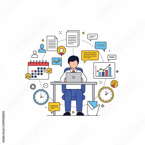 Man Working on Laptop Computer 1.
