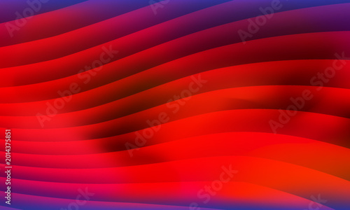 Abstract Red Gradient Wave Background with Smooth Flowing Curves