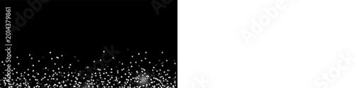 Fotografie Shiny silver glitter particles falling on black background for luxury holiday celebration and festive design
