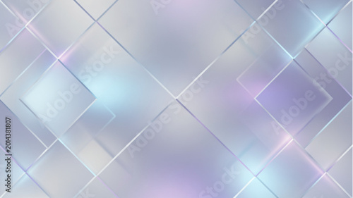 Bild auf Leinwand Holographic Iridescent Shiny Geometric Pattern.