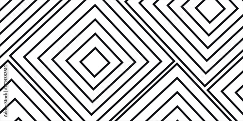 Fotografie Seamless pattern with striped black white diagonal lines (zigzag, chevron)