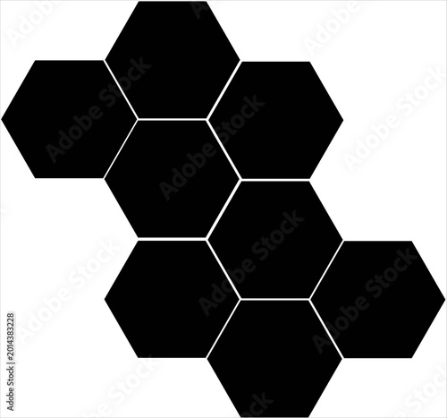 Asymmetrical 8 photo collage vector illustration. Mosaic pattern for background and picture. Tiles pattern for web and mockup presentation.