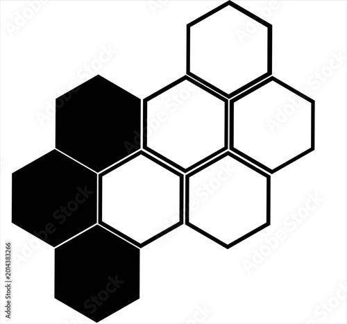 Honey Comb Line Fill Style Icon