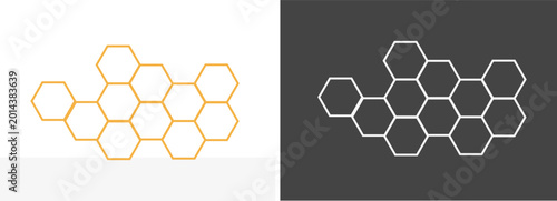 Propolis Honey comb. Yellow and white Honeycomb structure.