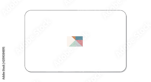 Free Download Blank White Card Mockup with Modern Colorful Geometric Logo Icon - GFXLoad