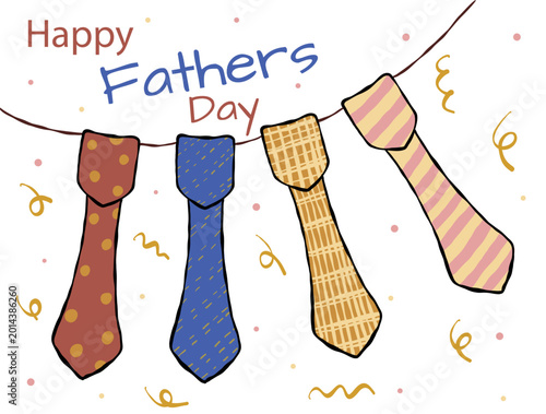 Vector illustration card with tie for Father's Day. for banners and posters.