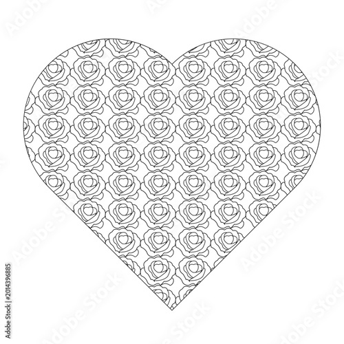 A romantic heart with a beautiful floral pattern and ornament design makes a perfect vector illustration symbol for a Valentine's Day wedding greeting card