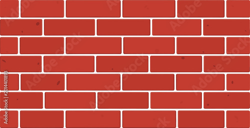 Obraz na płótnie Red brick wall background with some subtle texture variations and minor imperfections for realistic look