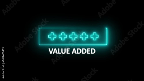 Value Added representing growth, improvement, and added value in business and projects. Positive thinking or personal development.motion graphic of Value Added Concept on transparent background.