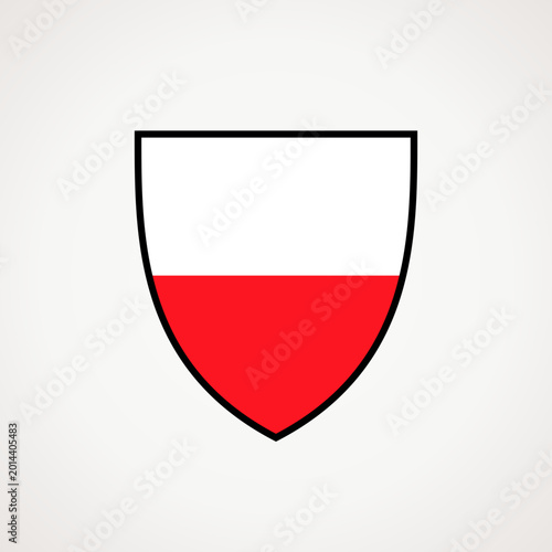 Free Download Shield with flag of Poland, Thuringia, Tyrol or Upper Austria - GFXLoad