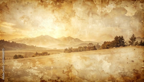 Golden hues illuminate a serene vista