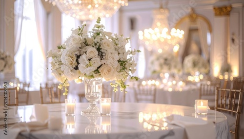 Ephemeral elegance in a grand hall
