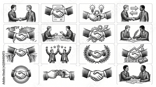 Фотография Business people shaking hands agreement.