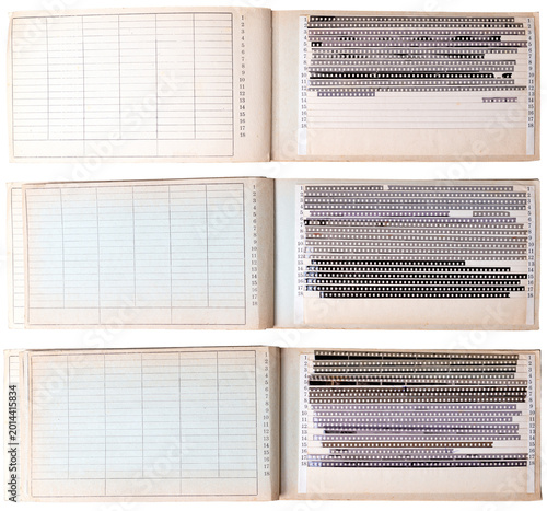 Obraz na plátně Album for negatives, made of paper on an isolated background.